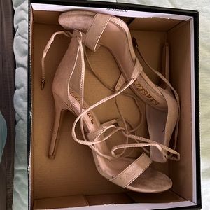 Tie up nude heels